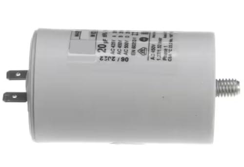 Fits Nuova Simonelli 45 M E2 DS 20 20uF +/-5% 50/60HZ 25/85/21 60252-1 S0 AC 450V C22.2 NO. 290 E227900 Capacitor, 425-500 Volt, 20uF for MDX On-Demand, MDXA, MDX