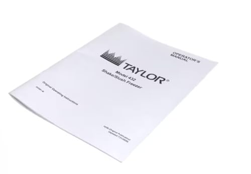 Fits Taylor 053081-M Model 432 Operator Manual