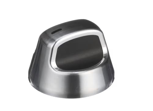Knob Fits Whirlpool W10193253, 5F82 – Surface Burner, Brushed Chrome, Range