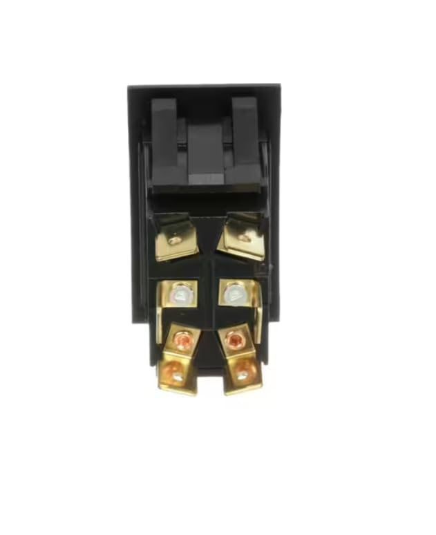 Fits Lancer 1851 R 10A 250 VAC 15A 125 VAC 3/4 HP 250VAC Rocker Switch, DPDT, 10A @ 250V, 15A @ 125V, Black for 85-0084, 85-0087, LFS