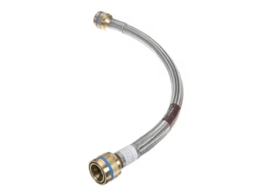 Fits Whalen Company 45871 Hose with Quick Disconnects, 5/8" x 24", Flexible, Stainless Steel Braid