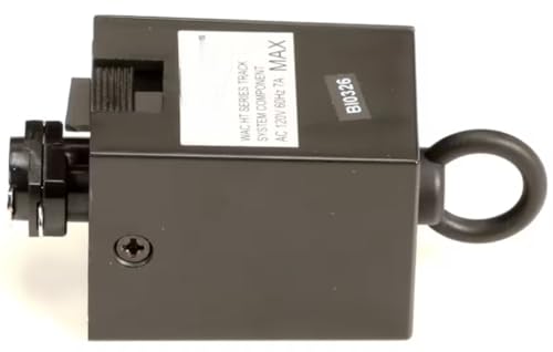 AC 120V 60Hz 7A Track Pendant, Black, 120V, WAC for DL Series