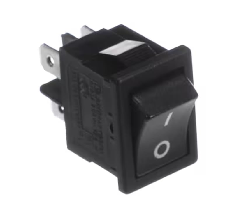 Fits Wunder-Bar 2213 Rocker Switch and Boot Assembly, DPST, Black/Clear for RSD-1-RTU-I-CW-CE, RTM, RTU