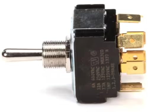 Fits Stoelting 6A 600 VAC 12A 250VAC 1337 R Toggle Switch, 10 Amp, 250 Volt, 3 Position for 217, 225R, 238R