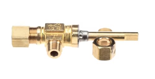 Fits Vulcan Hart A23 AGA 1/2 PSI 2010 Valve, Manual, On/Off, with Nut and Ferrule for IR2, IR1, GH6