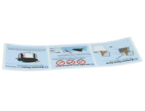 Fits Power Soak 31486 Decal/Label, Backsplash, Steps 2-3-4