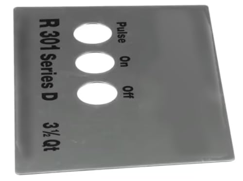 Fits Robot Coupe R 301 Series D 3 1/2 Qt Switch Plate, Pilse/On/Off for R301, R301 Dice