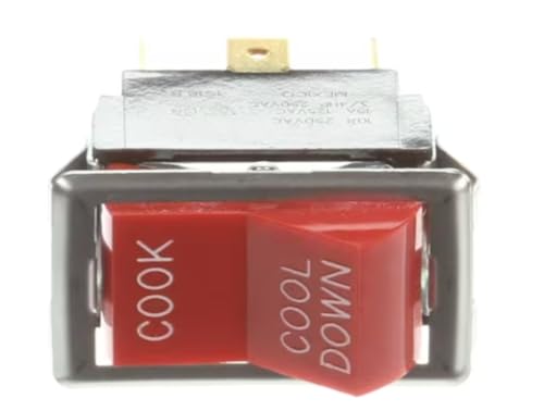 Fits Blodgett 1518 R 10A 250VAC 15A 125VAC 3/4 HP Rocker Switch, Cook/Cool Down, Red for BDO-100-G-ES, SHO-100-G, Zephaire-100-G