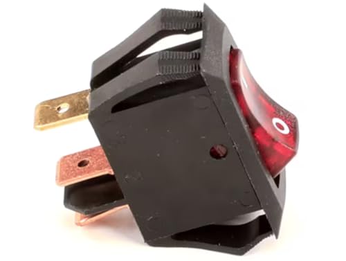 Fits Bloomfield 1649R Rocker Switch, On/Off, Lighted, 240 Volt, Export for 8540, 8541, 8542