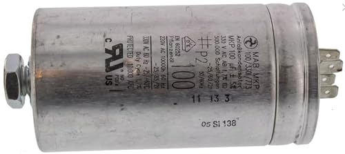Fits Alliance Laundry Systems MAB MKP 100/3301/773 P2 100 EN 60252 05 SI 138 Capacitor 100Mfd Mp for CWE030AN2, CWE030MC2, CWE030MD2