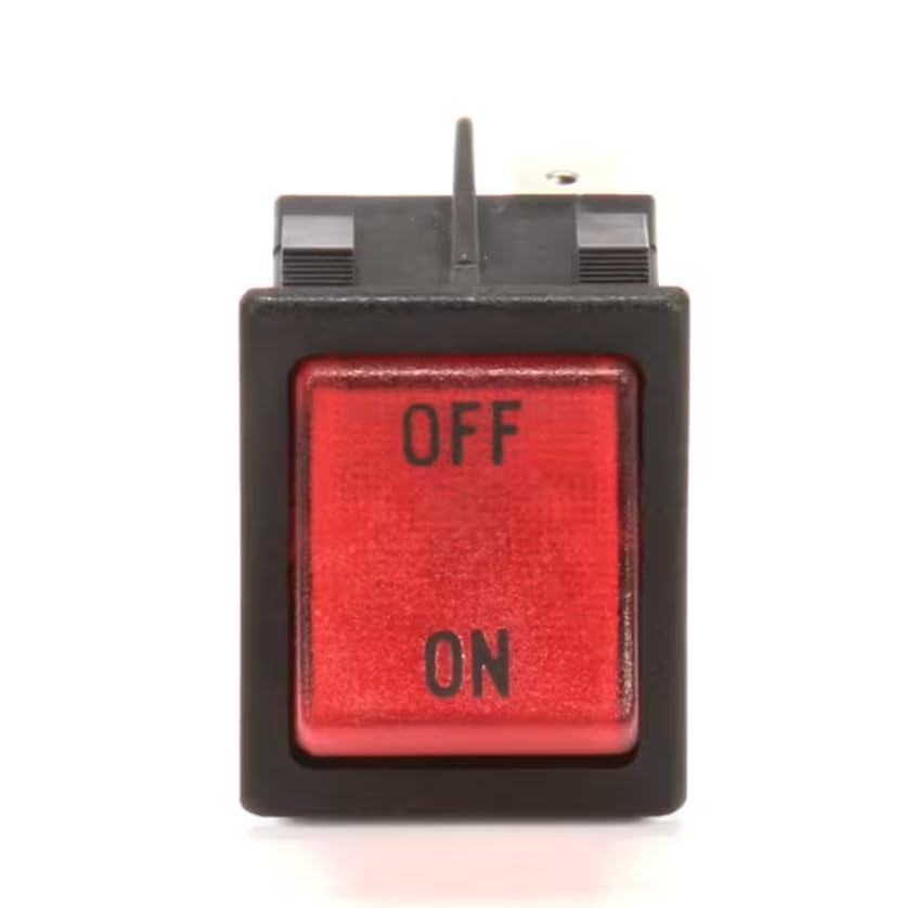 Fits Duke T125/55 T105 Switch, Rocker, SPST, Lighted Red, 250V, 16A