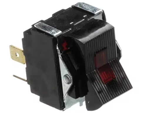 Fits Hobart 10A 15A 125 VAC 3/4 HP Rocker Switch, 20 Amp, 250VAC, Lighted for RT-32-IS, 1400-IS, 1300-SPLIT