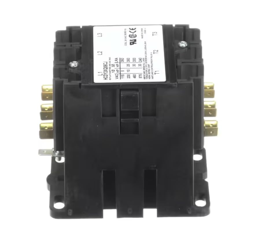 Fits York HCDY3XQ06CJ C3322 Contactor, 3 Pole, 24VAC 50/60HZ Coil, 60FLA, 75A RES for TV30N1CH2J1CAA11H2, YV30C0BV2A1CAA15A1, DH210N32B4AAA1