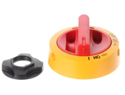 Fits Ovention 12SL LK10UL NEMA Type 4X Knob, Red/Yellow, On/Off for C1400, M1718, S1600