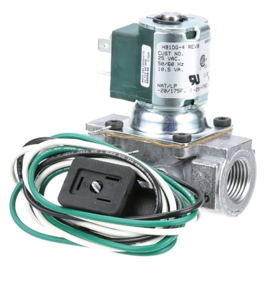 "25 VAC. 50/60HZ 10.5 VA -20/175F (-29/+79C) 1/2 PSI 3.5 kPa 35 mbar Valve, Solenoid - Gas 25V 1/2 for Cleveland SGL-30-TR, Henny Penny 500, 600"