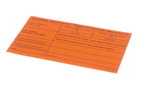 Fits Rational 10.01.865 Decal, Natural Gas Settings, 102/202G