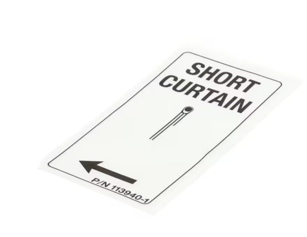 Fits Champion 113940-1 Label, Short Curtain