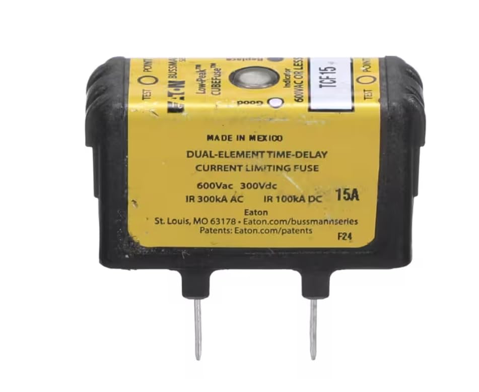 Fits International Environmental Corporation 63178 0111418 F24 Fuse, Cube, 600 Volt, 15 Amp