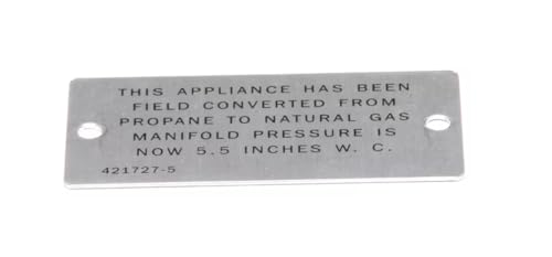 Fits Vulcan Hart 421727-5 Plate, Conversion, Propane to Natural for ICM24