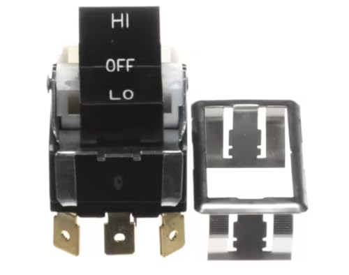 Fits Blodgett 2133 R 1.2 OR 3 Phase 10A 250VAC 15A 125VAC 3/4 HP Switch, Rocker, 3PDT, 115V, Off/Hi/Lo for BDO-100-E, GZL Series, SH1-G
