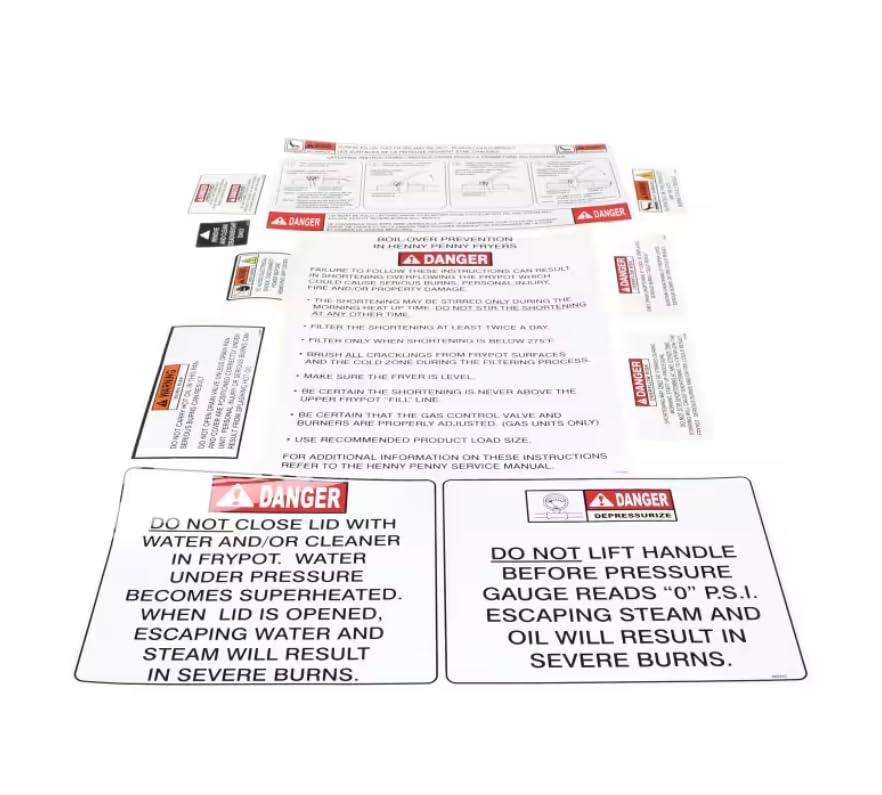 Fits Henny Penny 66444C Label Kit, PFE 590