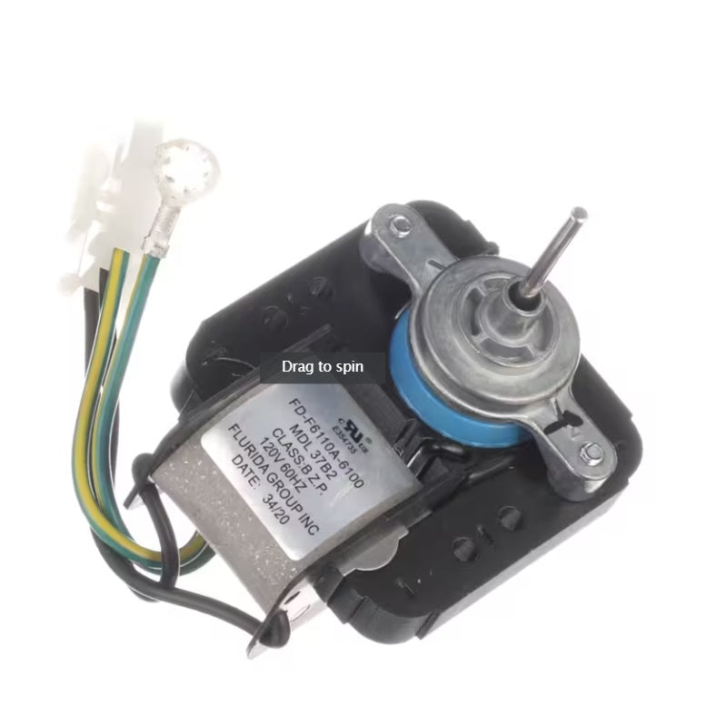 Frigidaire FD-F6110A-6100 MDL 37B2 Evaporator Fan Motor – 120V, 60Hz Refrigerator