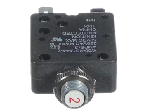 Fits Fetco AMPS 2 250 VAC MAX 50 VDC MAX T004 1615 Circuit Breaker, Transfer, 2 A for CBS-72A
