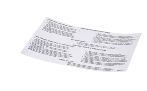 Fits Lincoln 2802543 F /, Operating Instructions, 2", Gas Oven