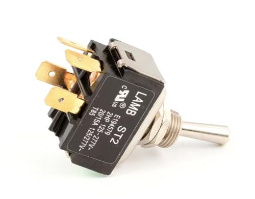 Toggle Switch, ON-Off Operation, Screw Terminal, 2HP, 277V, 15A – Fits Hoshizaki E194579 (T85) for C-100BAF Ice Machine
