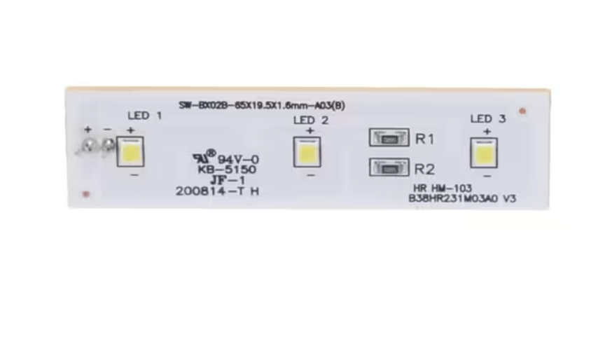 Magic Chef SW-BX02B, B38HR231M03AO V3, LED Light Strip Bar, 3 LED's, Refrigerator