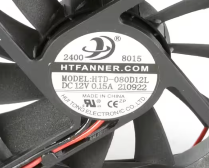Magic Chef HTD-080D12L, 12V DC, 0.15A, Axial Fan, Evaporator, Upper