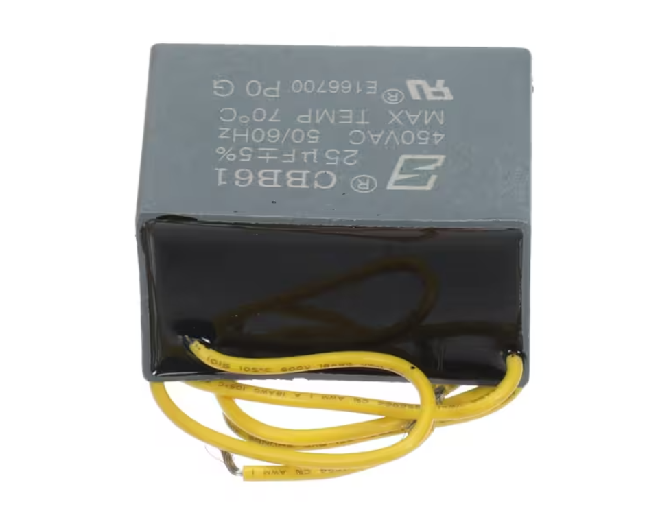 Magic Chef CBB61, E166700, Capacitor, 25uF, +-5%, 450VAC, 50/60HZ, for MCSDRY35W