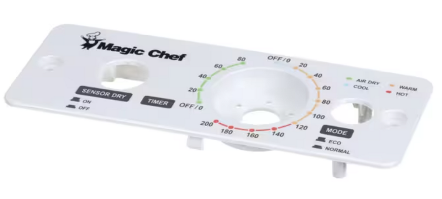 Magic Chef GYJYSMCF1S01 Control Panel, White, for MCSDRY1S Dryer