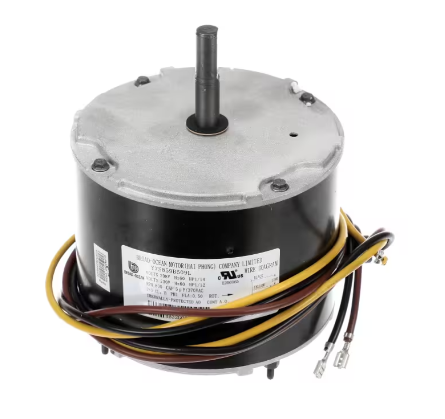 Carrier HVAC HB32GQ230 Fan Motor, Condenser, 208-230 Volt, 60HZ, 800 RPM, 1/12HP  24SPA643W0030101 24TPA736W0030001 24TPA736WC030001 25SCA518A0030000 25SCA518A0030001