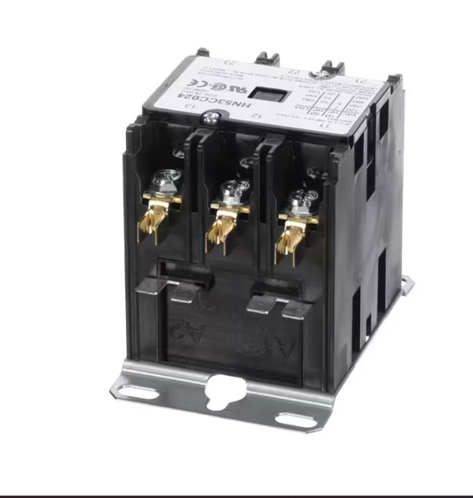Carrier HVAC HN53CC024 Contactor, 3 Pole, 24VAC 50/60HZ Coil, 30FLA, 40A RES 17EX5 EXTERNAL  19XR FR#C----APO 19XR-#4 REB  119XR-FR#29XR-#5 REB