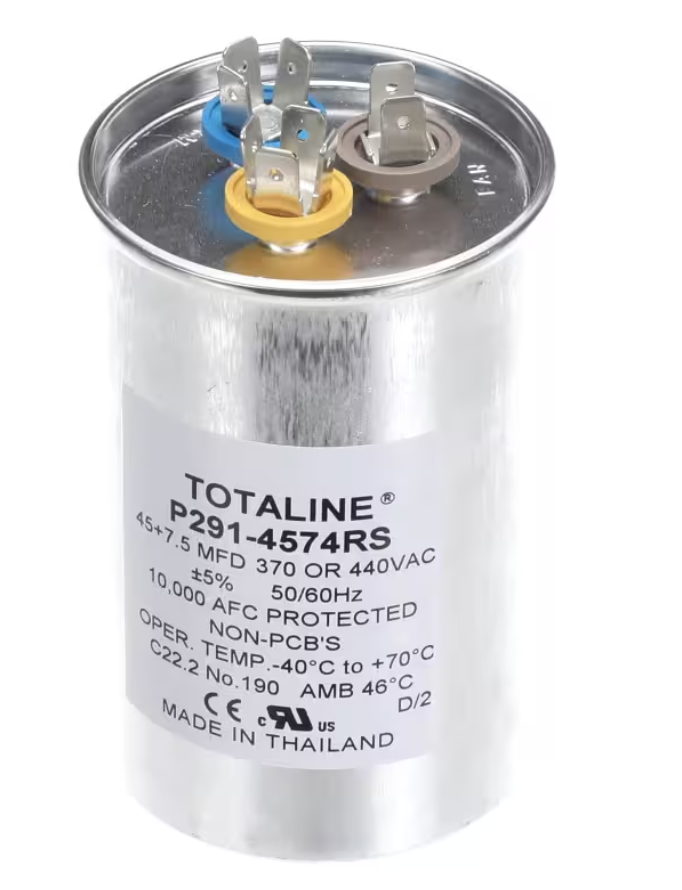 Carrier HVAC P291-4574RS Capacitor, Run, Round, 45 + 7.5 MFD, 370/440VAC, 50/60HZ 38TK 060 300DL 48GCDM06 1 3A   48GCDM06 2 3A 48GCEM06 1 3A  48GCEM06 2 3A