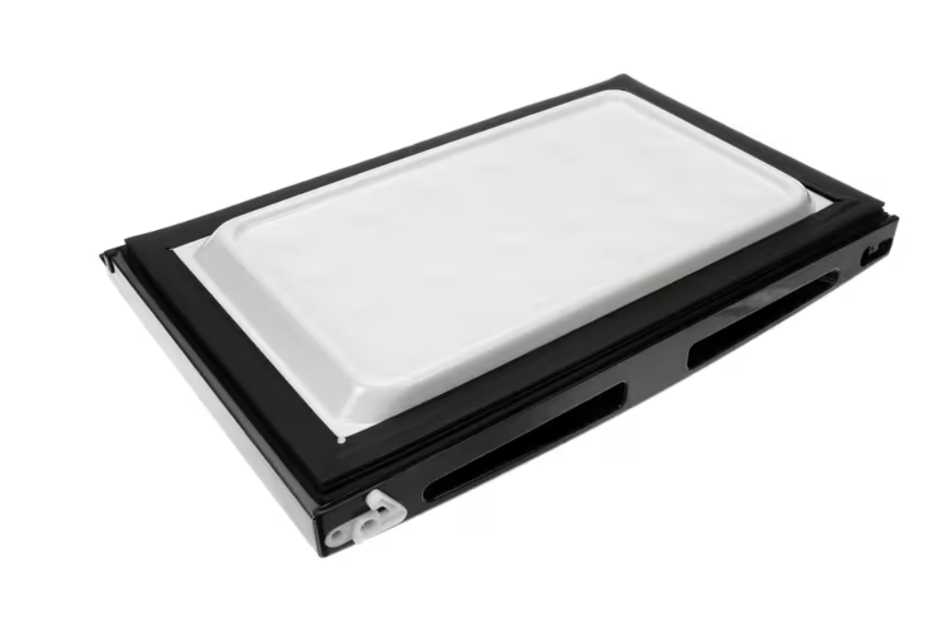 Magic Chef 2100151994 Freezer Door, Platinum Steel/Black with White Interior