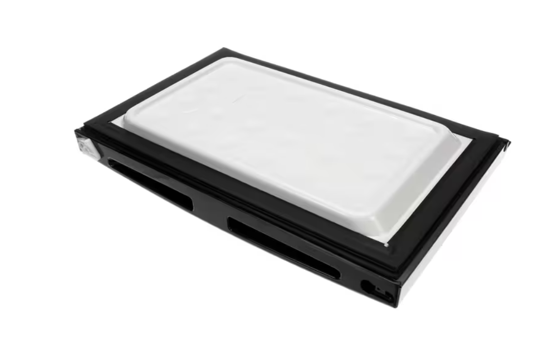 Magic Chef 2100151994 Freezer Door, Platinum Steel/Black with White Interior