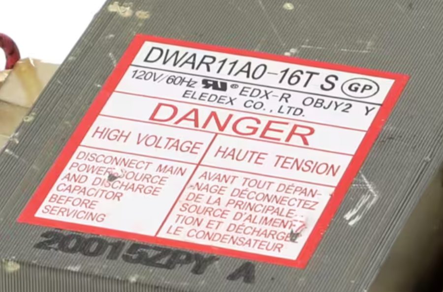 Magic Chef DWAR11A0-16T S, EDX-R PBJY2 Y High Voltage Transformer, 120V, 60Hz