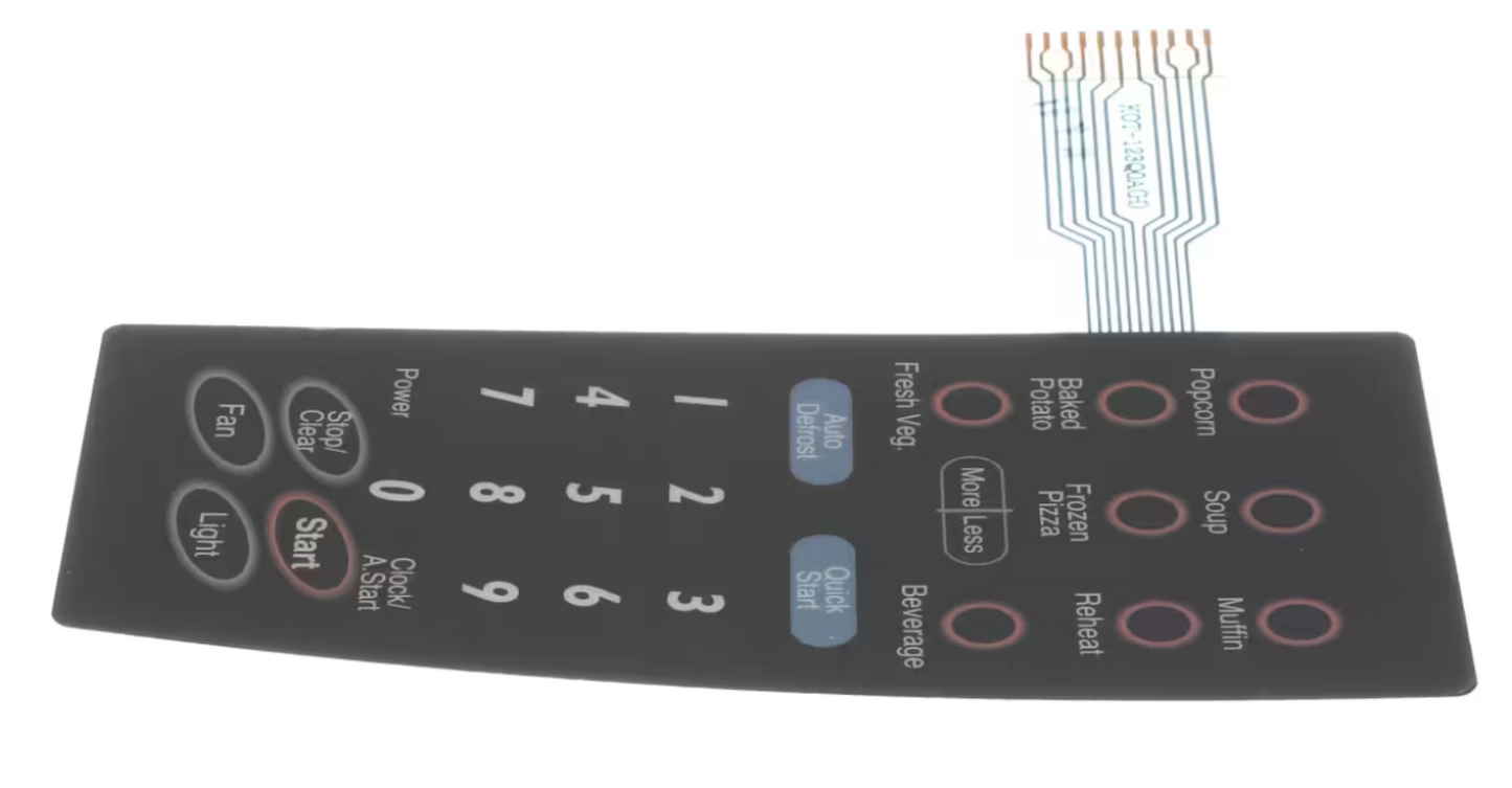 Magic Chef KOT-123Q0A(H) Membrane Switch/Overlay, Controller, Microwave