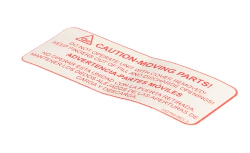 Fits Taylor 032749 REV 3 Label/Decal, Door, Caution-Moving Parts, English/French for 358, C602, 490