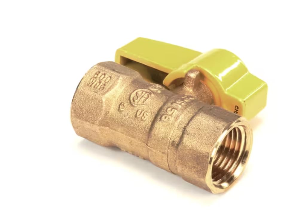 Fits Ultrafryer Q11F-600TB2.A.I 02-06Gand Ball Valve with Handle, 1/2" for RGE-2-1824, PAR-3-14FL, F-P20-20