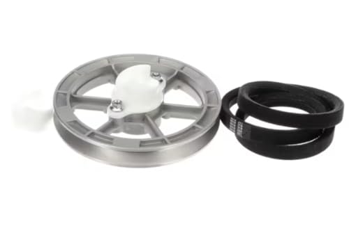 Fits Alliance Laundry Systems 0018 38174 Pulley and Belt Kit, Aluminum, 60HZ, Washer for AWN311SP111TW01, AWN402PP111TW01, AWN412SP111TW01