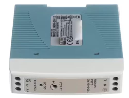 Fits Taylor CS20398223 0.55A 50/60HZ Supply, 100-240VAC Input, 12VDC Output, 20W, DIN Rail