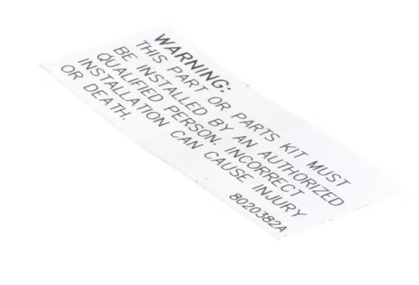 Fits Frymaster 8020382A Label, Gas Valve Conversion Kit