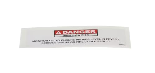 Fits Henny Penny 96881C Label/Decal, Danger, Overflow Risk for PXE-100