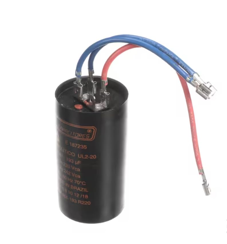 Fits Franke E187235 318P R220 Capacitor with Wire Leads, Start, 161-193uF, 19012880
