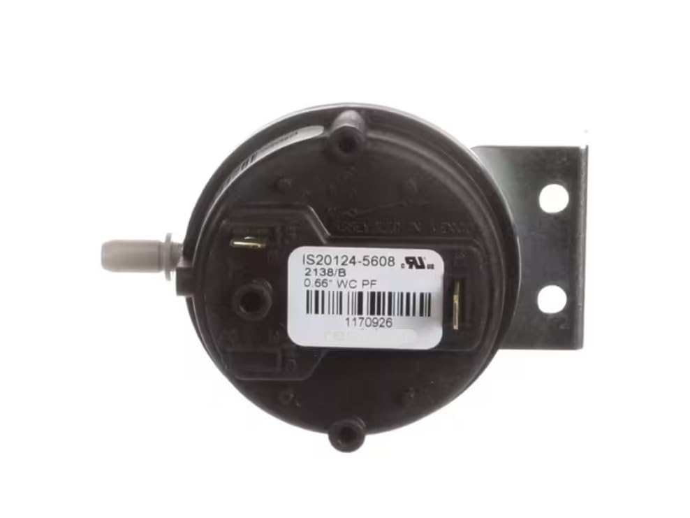 Fits International Comfort Products IS20124-5608 2138/B 1170926 Pressure Switch with Bracket, SPST, 0.66 Water Column