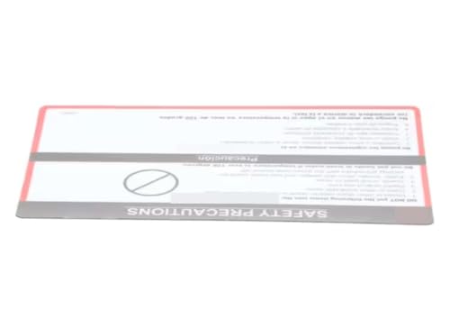 Fits Power Soak 29595 Decal, Safety Precautions, Wendy's