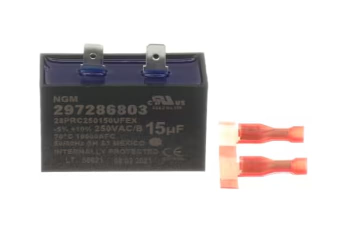 IEC-60252 28PRC250150UGEX Run Capacitor, 15uF, 250VAC, 50/60HZ for FFC13K1CW1, AFFC2027DW1, FFC18K1CW1